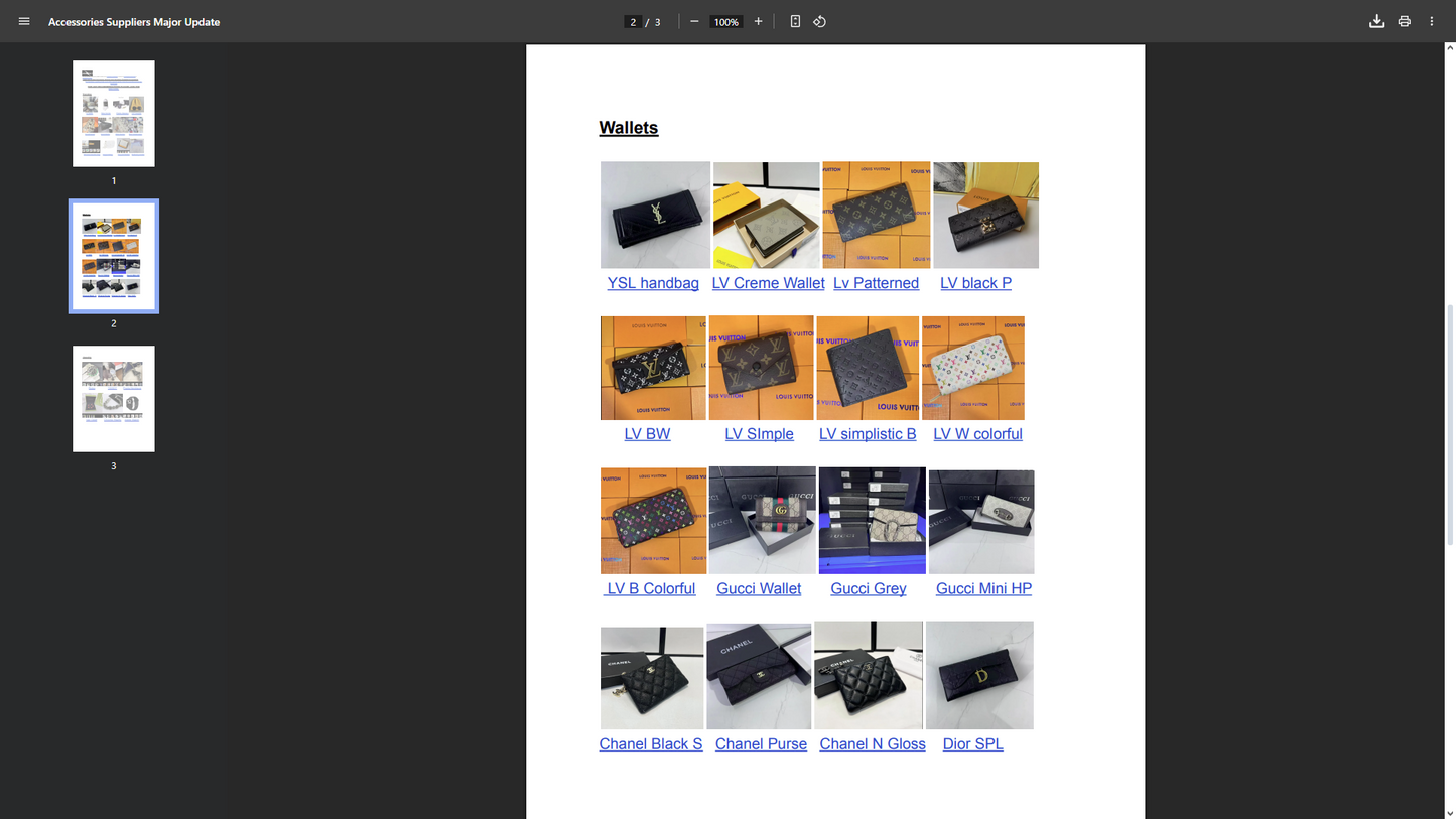 Accessory Suppliers