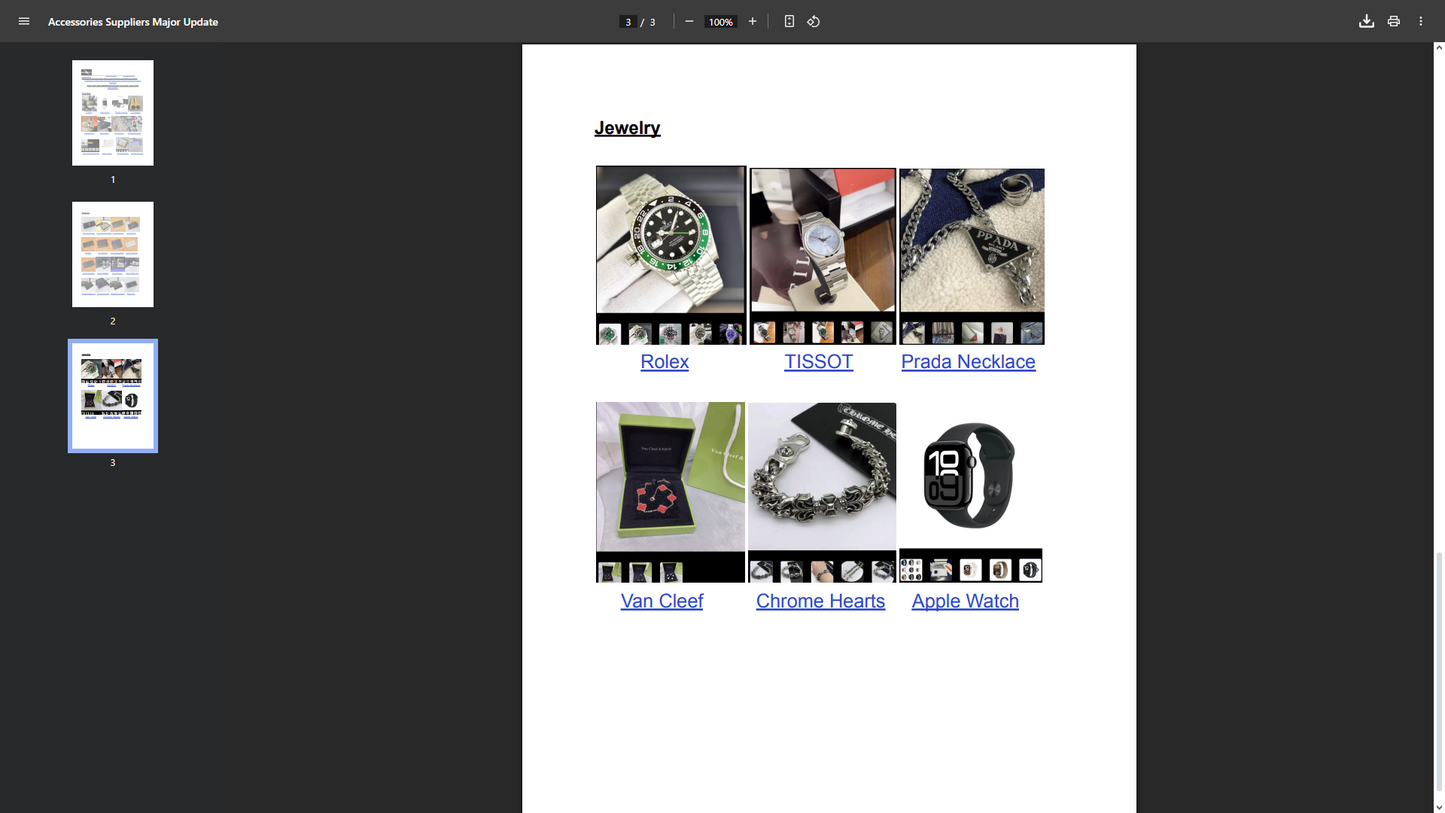 Accessory Suppliers